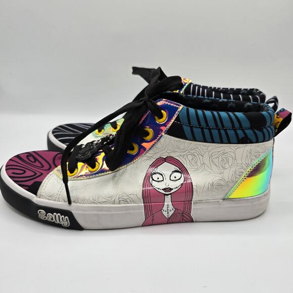 Disney Nightmare Before Christmas Jack & Sally holographic high top shoe women 9 - Picture 4 of 12